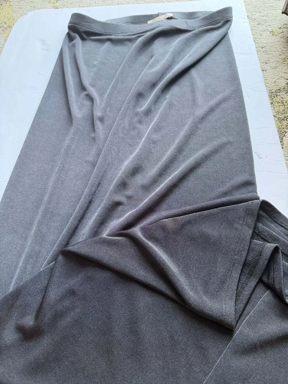 WAYF Women's Charcoal Grey Knit Maxi Skirt Size Small